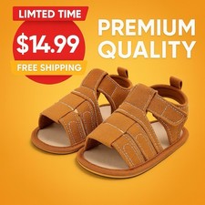 Baby Summer Sandals First Walker Shoes Non-Slip Soft Sole 0-18 Months