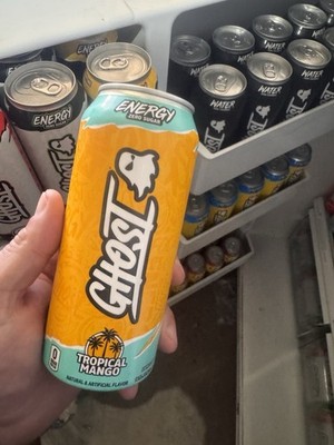 RARE GHOST ENERGY COLLECTOR CAN MANGO SKINNED LIFESTYLE LIMITED DRINK