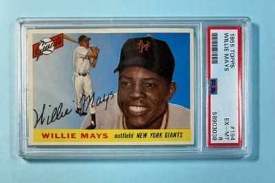 1955 Topps   # 194 Willie Mays   PSA 6   Great Centering   Free Shipping