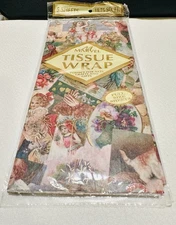 Vintage Marvel Tissue Paper Victorian Inspired Print Sealed Pkg 5 18”x30” Sheets
