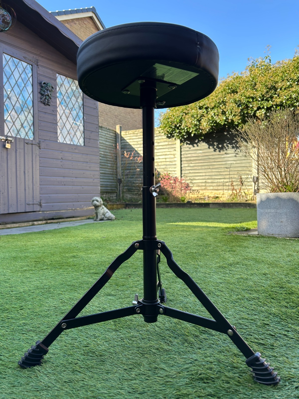 Gear4music Drum Stool | Adjustable height | Padded seat | Black photo 5