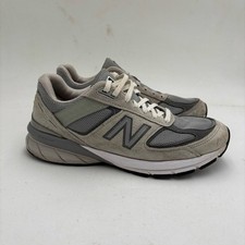 New Balance Women’s 9 Suede Gray 990v5 Made in USA Lace Up Sneakers
