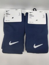 Nike Dri-FIT Classic Knee High Soccer Sock Navy YTH 5Y-7Y Women 6-10 Men 6-8
