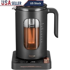 Electric Kettle Temperature Control Glass Infuser 1200W Automatic Shut Off New