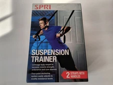 SPRI Gravity Suspension Weight Trainer Black Door System Home Workout Exercise