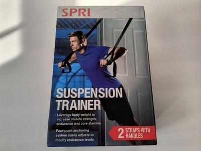 SPRI Gravity Suspension Weight Trainer Black Door System Home Workout Exercise