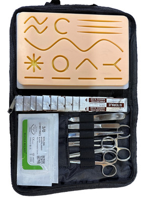 19 Pcs Suture Training Kit with Pad for Medical Student & Veterinary Practice