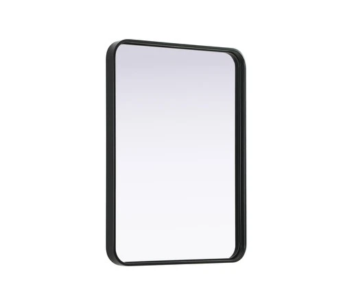 Elegant Decor Contour Metal Rectangle Mirror 22X30" Black - Picture 4 of 11