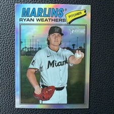 2026 Topps Heritage Ryan Weathers #307 Miami Marlins Silver Refractor