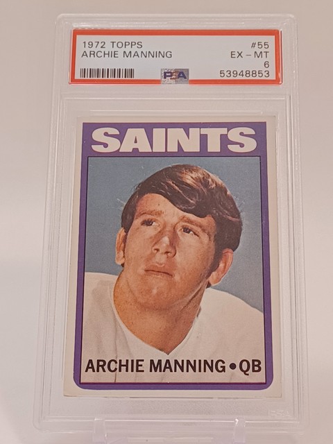 1972 Topps Archie Manning #55 Rookie RC PSA 6 Ex-Mt