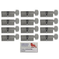 12X Cylindres Knauf 60Mm 30/30Mm +60 Clés À Profil Identique Avec Carte De Clé