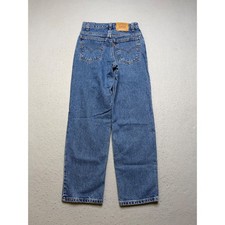Levi's 550 Relaxed Fit Jeans Kids 27x28 Blue Student Orange Tab Vintage 90s