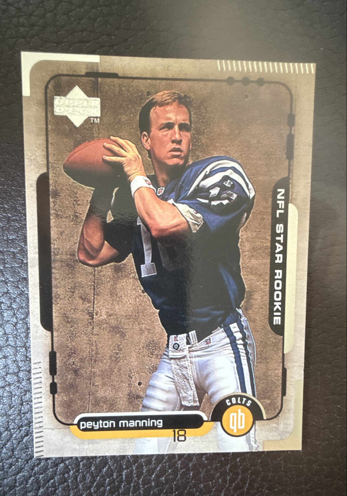 1998 Upper Deck - NFL Star Rookie Peyton Manning #1 (RC)
