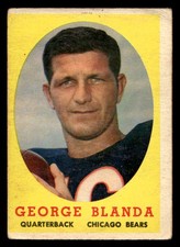 1958 Topps #129 George Blanda Chicago Bears HOF VG-VGEX NO RESERVE!