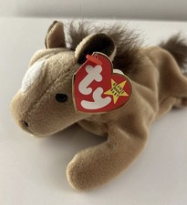 Ty Beanie Baby - DERBY the Horse with Star  Furry Mane 8" Stuffed Toy