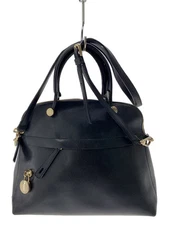 FURLA 2WAY handbag, leather, black, plain, 269372