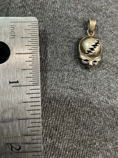 Mini Steal Your Face Sterling Silver Grateful Dead Necklace Charm (Very Cool)