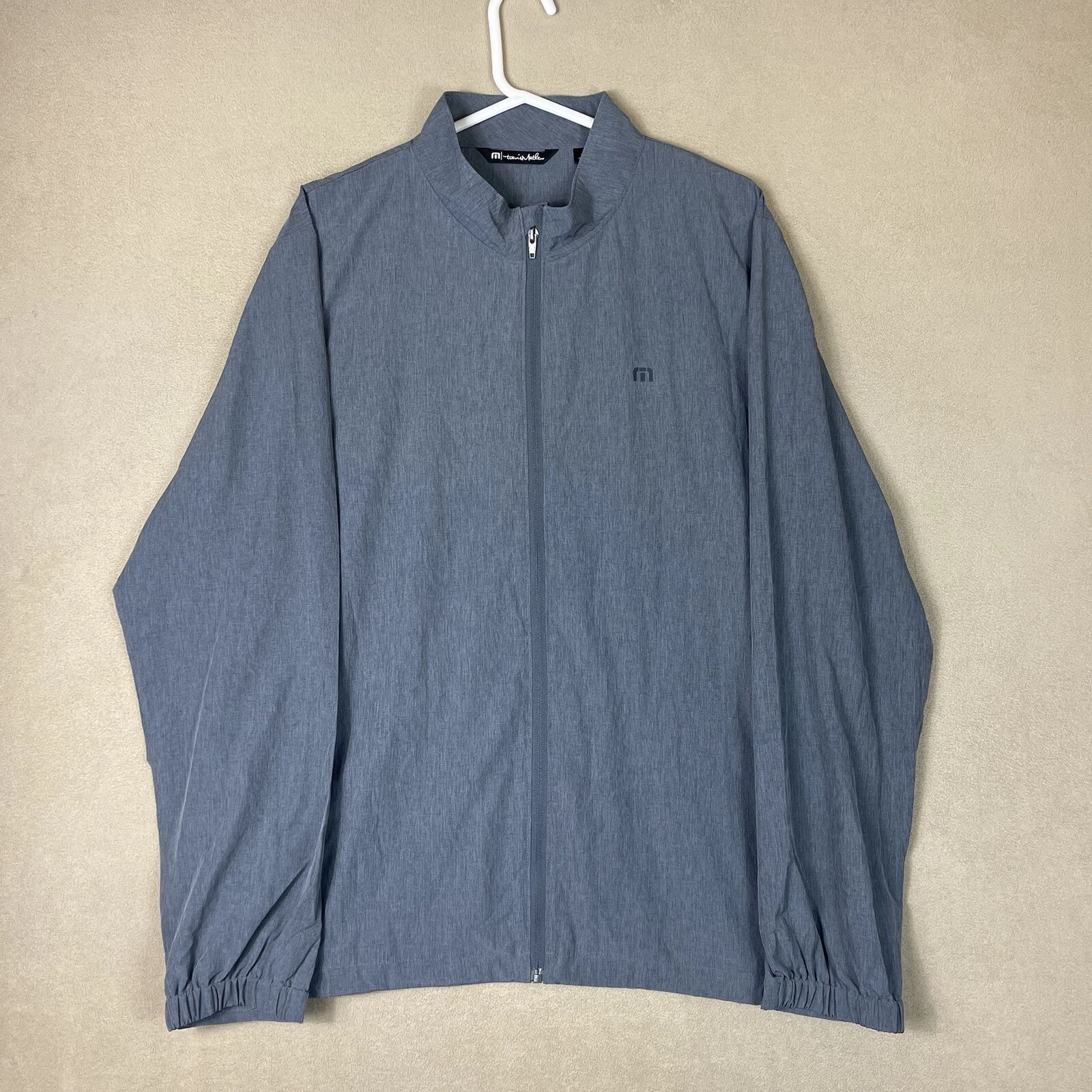 Travis Mathew Jacket Mens Extra Large Gray Golfing Windbreaker Lightweight Adult