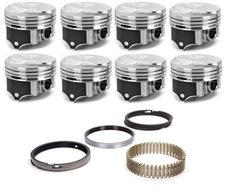 Silvolite 14cc Dome Pistons Moly Rings For Mercruiserchevy Bb 454 7.4l Std
