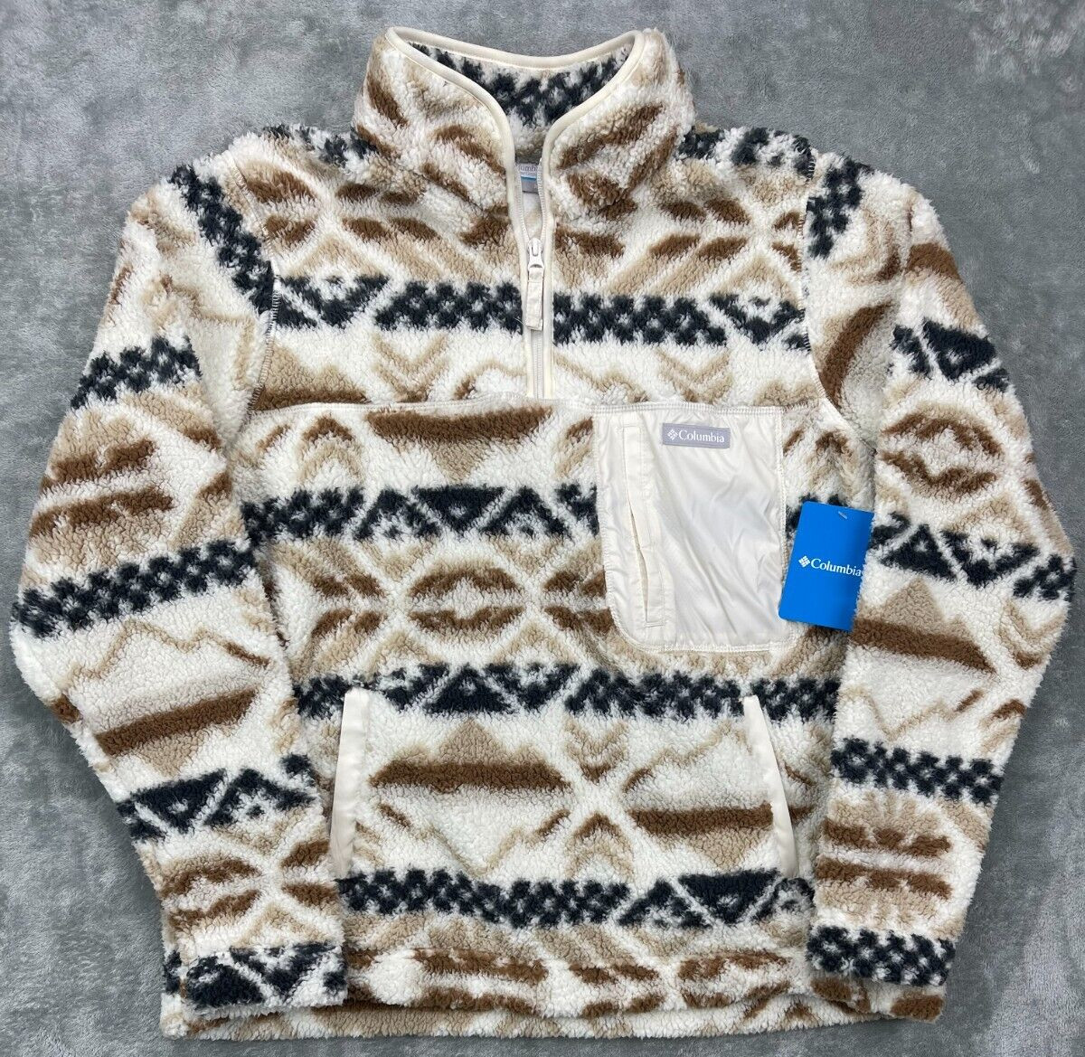 NWT Columbia Women's West Bend 1/4 Zip Pullover XL Southwest Pattern AL4910-191