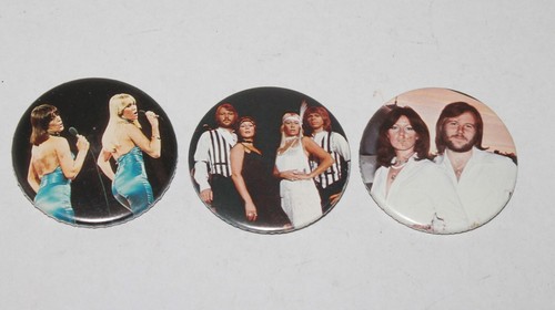 Abba Badges Bundle Music Collectable 3 In Total