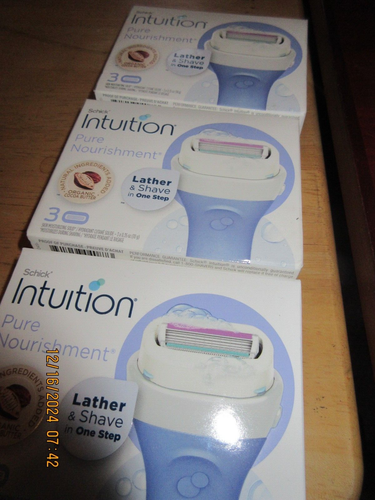 Schick Intuition Organic Cocoa Butter Refill Razor Blades, 9 Cartridges