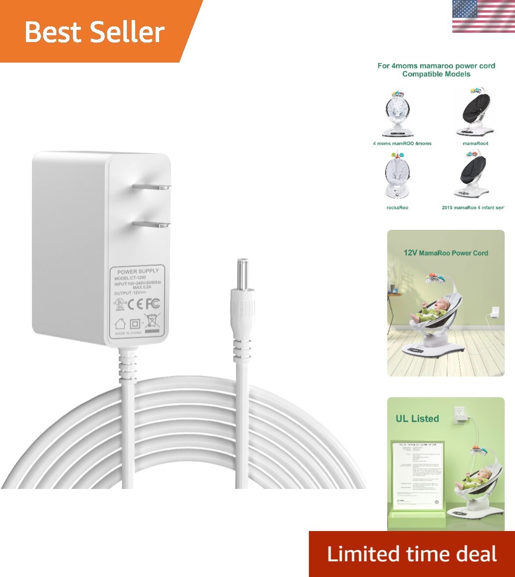 Replacement Charger for 4moms mamaRoo Infant Seat Compact