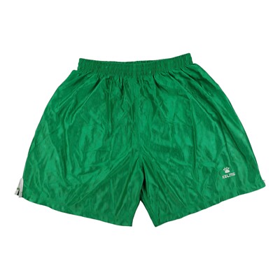 Vintage 90s Kelme Soccer Tennis Shorts Shiny Wet Glanz Green Mens
