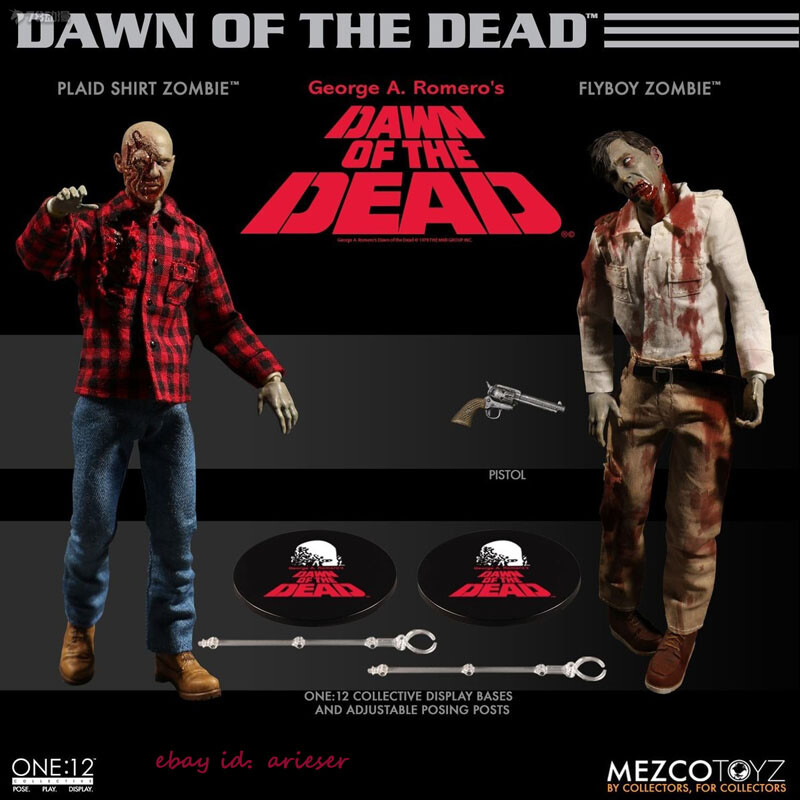 メズコ one:12コレクティブ ゾンビ dawnofthedead mezco Mezco 1/12 Dawn Of The Dead Two Person Suit Action Figure Toy