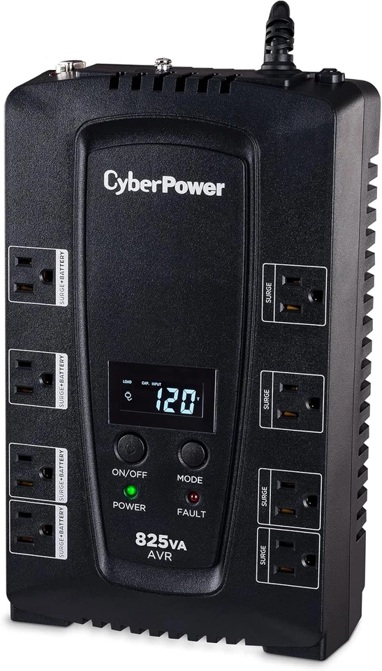 CP825AVRLCD Intelligent LCD UPS System, 825VA/450W, 8 Outlets, AVR, Compact - Image 4 of 4