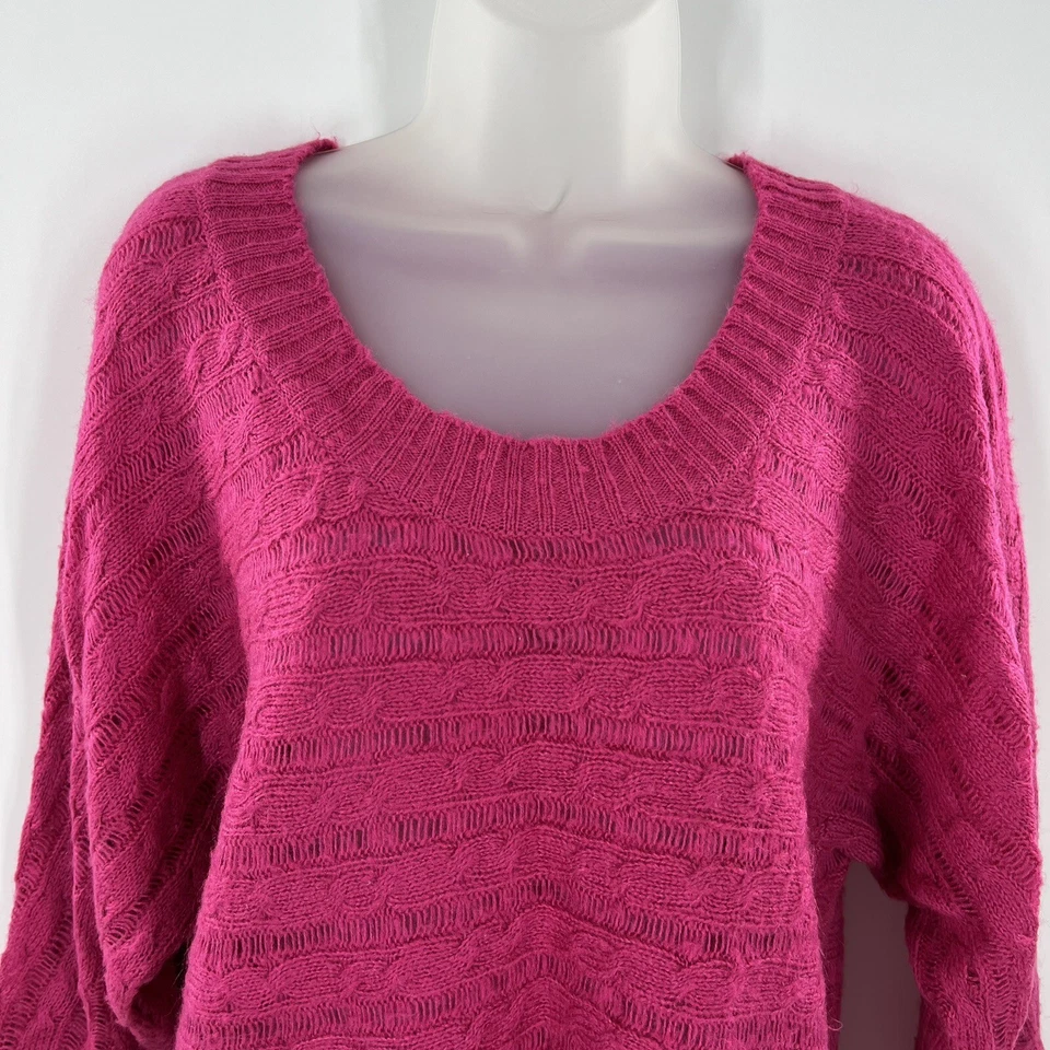 Suéter túnica tejido manga 3/4 Poof Excellence rosa para mujer talla M Foto 2 de 4