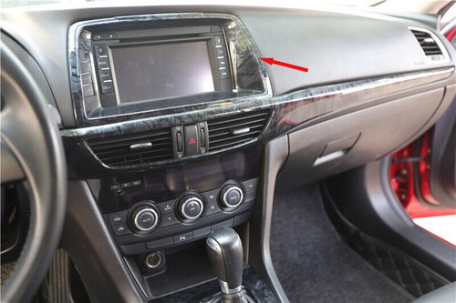 Central Control Navigation Frame Trim 1* For Mazda 6 Atenza 2014-2015 Black Wood - Picture 3 of 5