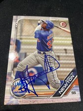 2019 Bowman Draft Picks #BD-169 SHERVYEN NEWTON New York Mets Signed Auto