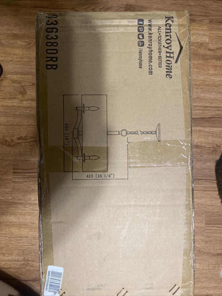 Colgante Kenroy Home Rutherford 3 luces con tono topo bronce nuevo en caja venta al por menor $200 Foto 3 de 4