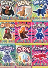 Revered Teachers for Special Children 56 Assorted Beanie Babies GITD Stickers