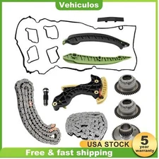 Timing Chain Kit & Camshaft Gears & Tensioner For Mercedes-Benz M271 C250 SLK250