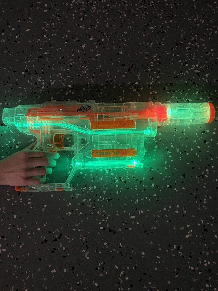 Nerf Gun Modulus Shadow ICS-6 Transparent Glow In The Dark Built
