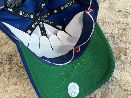 Atlanta Braves New Era 9Twenty "Keep Swinging" #44 Hank Aaron Strapback Hat/Cap - Picture 2 of 3