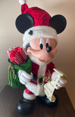 Possible Dreams Merry Mickey Mouse Santa Christmas Figurine 30 inches Tall