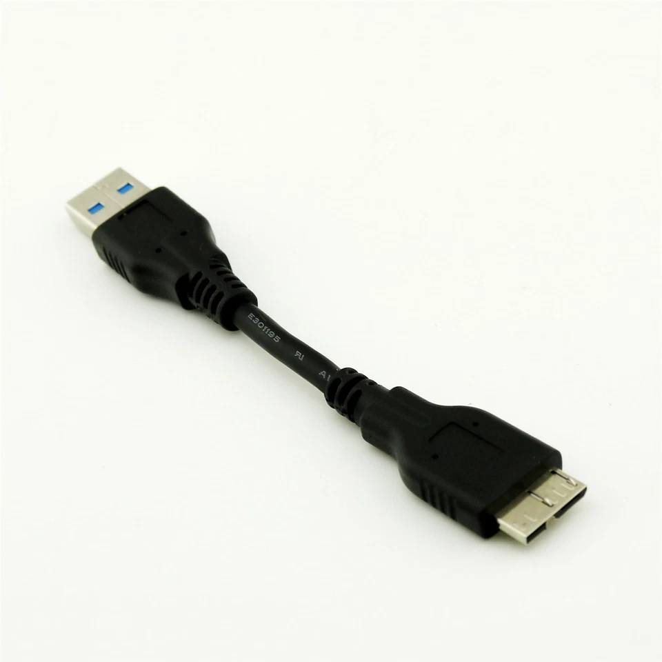 1x USB 3.0 Type A Male to Micro USB 3.0 A Male Data Adapter Converter Cable 10cm - Image 2 of 4