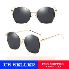 UV400 Fashion Women Colour Luxury Polygonal design Sunglasses US 