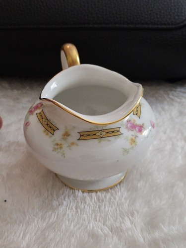 Antique W. Guerin & Co. Limoges Hand Painted Yellow And Red Roses Pitcher - Picture 14 of 14