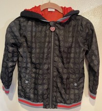 Disney Marvel Captain America  More Youth 5/6 Black Red Zip Up Jacket w/ Hood