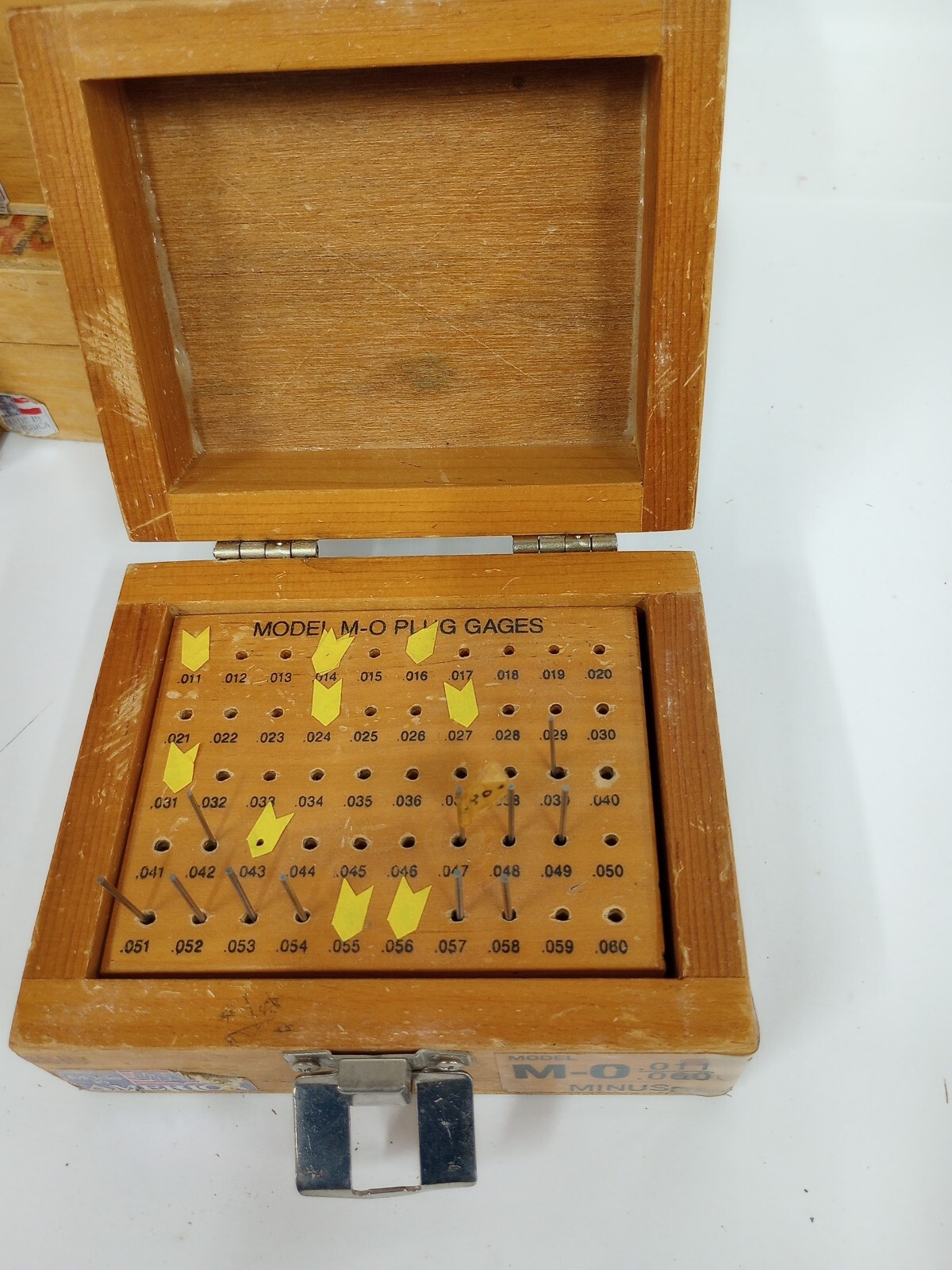 LOT OF 7 Boxes of Machinist Tools Plug Gage Sets .011 Thru .060 Model M