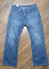 Levi's 527 Men's Jeans 100% Cotton Blue Size Zip Solid Bootcut Denim