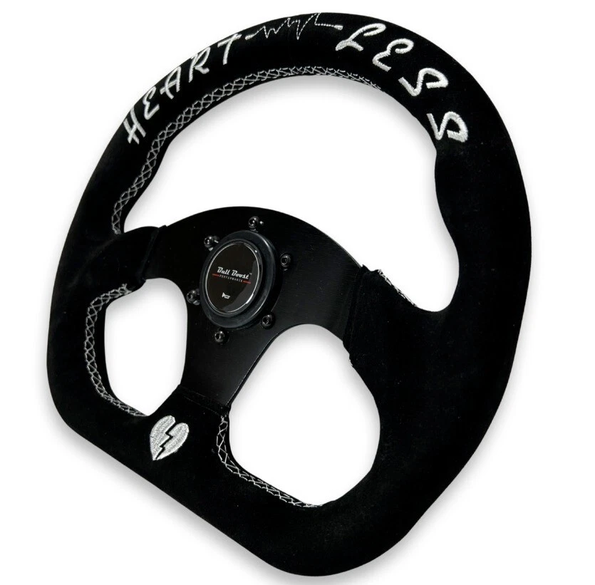 Quadro Flat Suede Steering Wheel + Hub Adapter Kit For Scion xB, TC, xD, xA US - Image 3 of 4