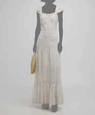 648 Veronica Beard Women's White Aislin Eyelet Button-Front Dress Size 2