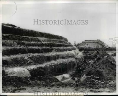1967 Press Photo Ruins of 2000-Year-Old Pyramid Near Mexico City