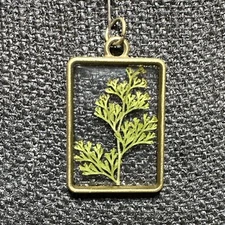 New Hand Made Necklace Pendant One-of-a-kind Unique Real Pressed Leaves