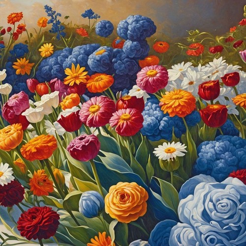 Quadro Botanico Esplosione Di Colori In Giardino Fiorito , bow15 quadro stampa s - Imagen 6 de 6